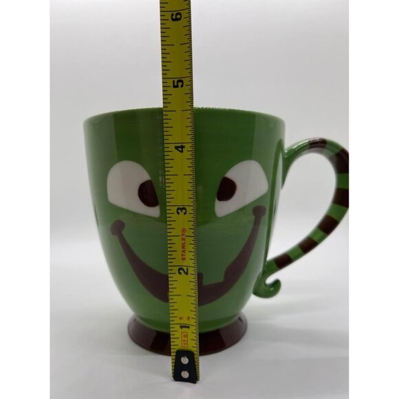 STARBUCKS COFFEE HALLOWEEN Mug Green Monster Face 18 oz Cup 2007 NEW with tag - Picture 4 of 5
